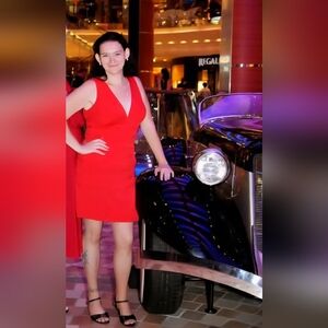 ✨️VINTAGE✨️ Torrid Size 1x Vibrant Red Midi Dress Size 1